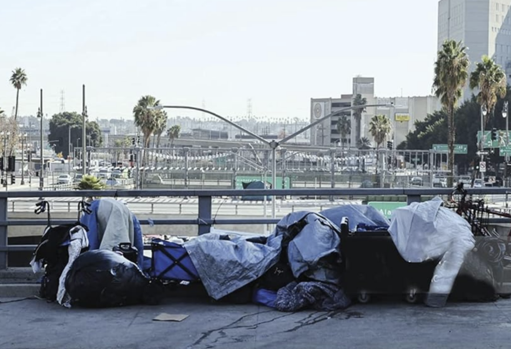 a homeless encampment in california